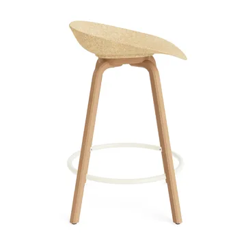 Mat Barstool Barhocker 65 cm - Hemp-beech-cream steel - Normann Copenhagen