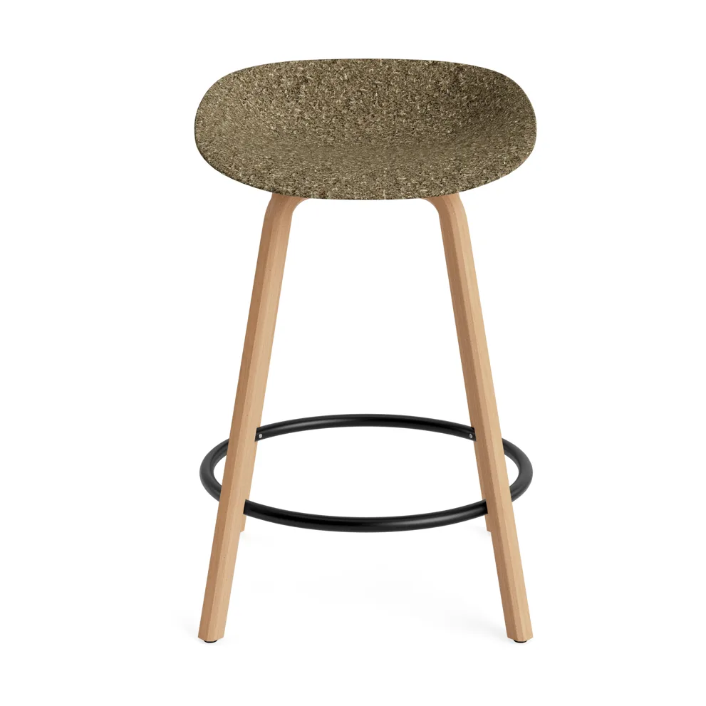 Mat Barstool Barhocker 65 cm, Seaweed-beech-black steel Normann Copenhagen