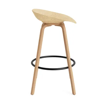 Mat Barstool Barhocker 75 cm - Hemp-beech-black steel - Normann Copenhagen