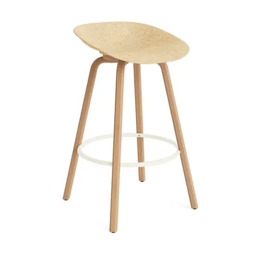 Mat Barstool Barhocker 75 cm - Hemp-beech-cream steel - Normann Copenhagen