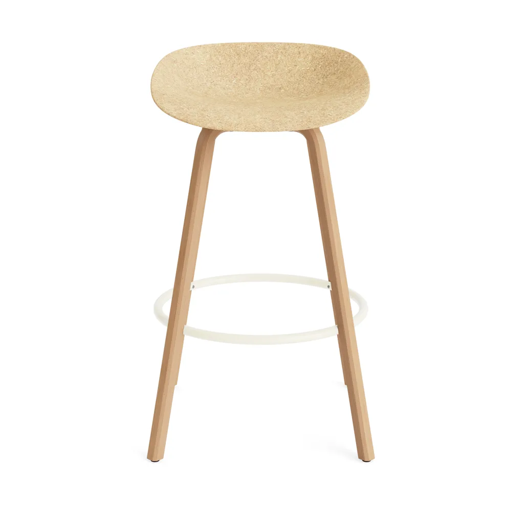 Mat Barstool Barhocker 75 cm, Hemp-beech-cream steel Normann Copenhagen