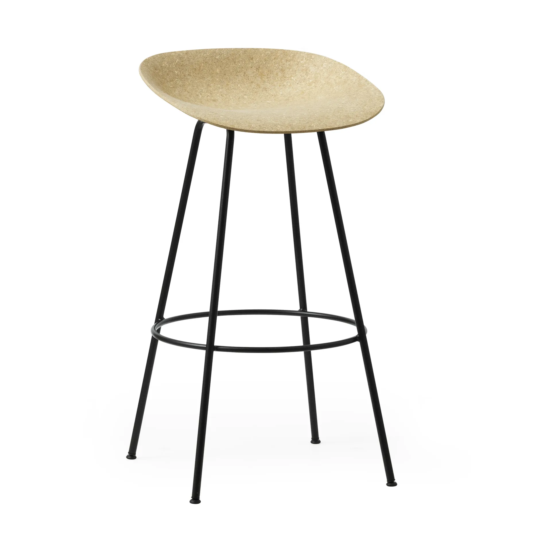 Mat Barstool Barhocker 75 cm, Hemp-black steel Normann Copenhagen