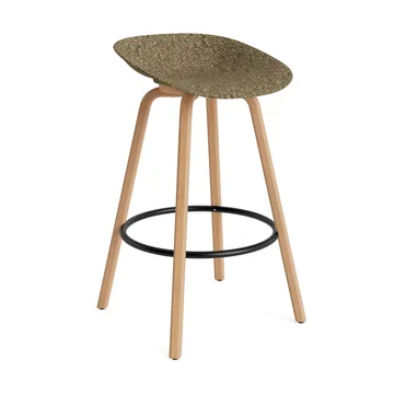 Mat Barstool Barhocker 75 cm - Seaweed-beech-black steel - Normann Copenhagen