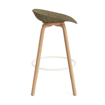 Mat Barstool Barhocker 75 cm - Seaweed-beech-cream steel - Normann Copenhagen