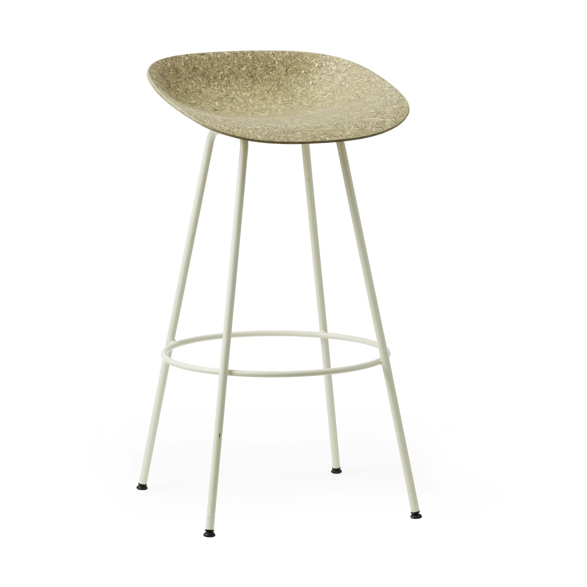 Mat Barstool Barhocker 75 cm, Seaweed-cream steel Normann Copenhagen