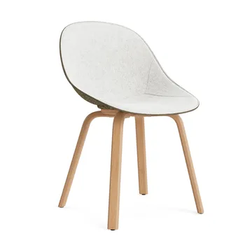 Mat Chair Stuhl mit Vorderpolsterung - Hallingdal 110-seaweed-beech - Normann Copenhagen