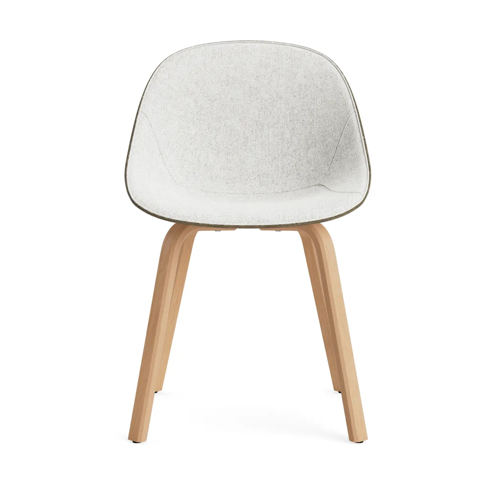 Mat Chair Stuhl mit Vorderpolsterung, Hallingdal 110-seaweed-beech Normann Copenhagen