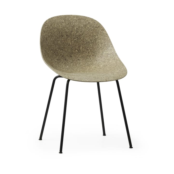 Mat Chair Stuhl - Seaweed-black steel - Normann Copenhagen