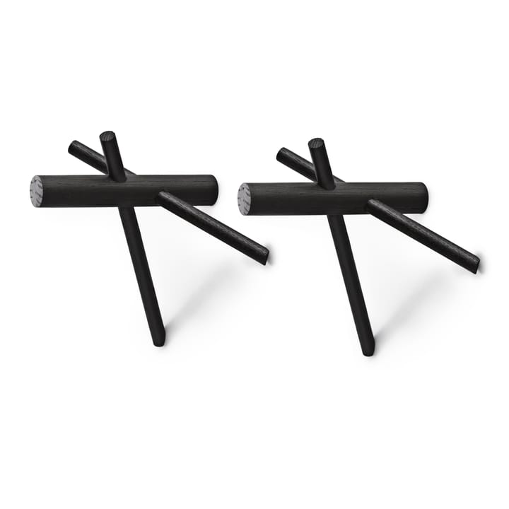 Normann Sticks Garderobe - Schwarz 2er Pack - Normann Copenhagen