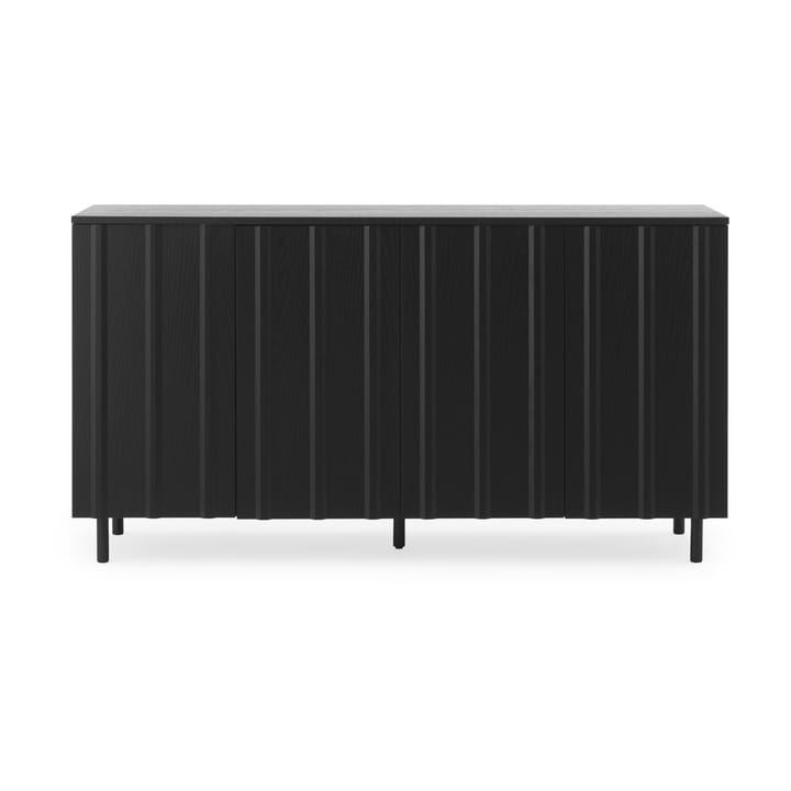 Rib Beistelltisch 45 x 159 cm, Soft Black Normann Copenhagen