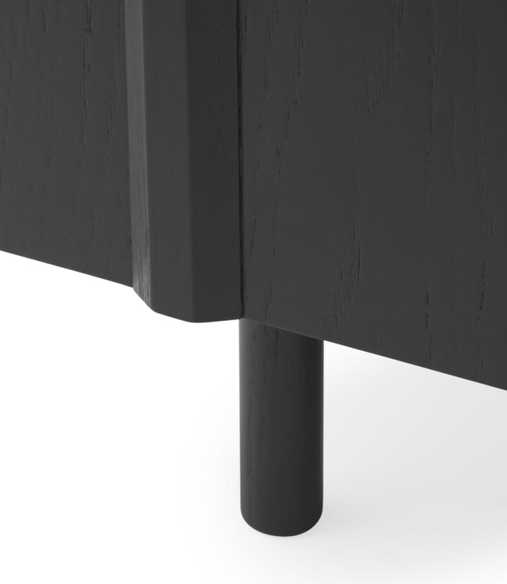 Rib Beistelltisch 45 x 159 cm, Soft Black Normann Copenhagen