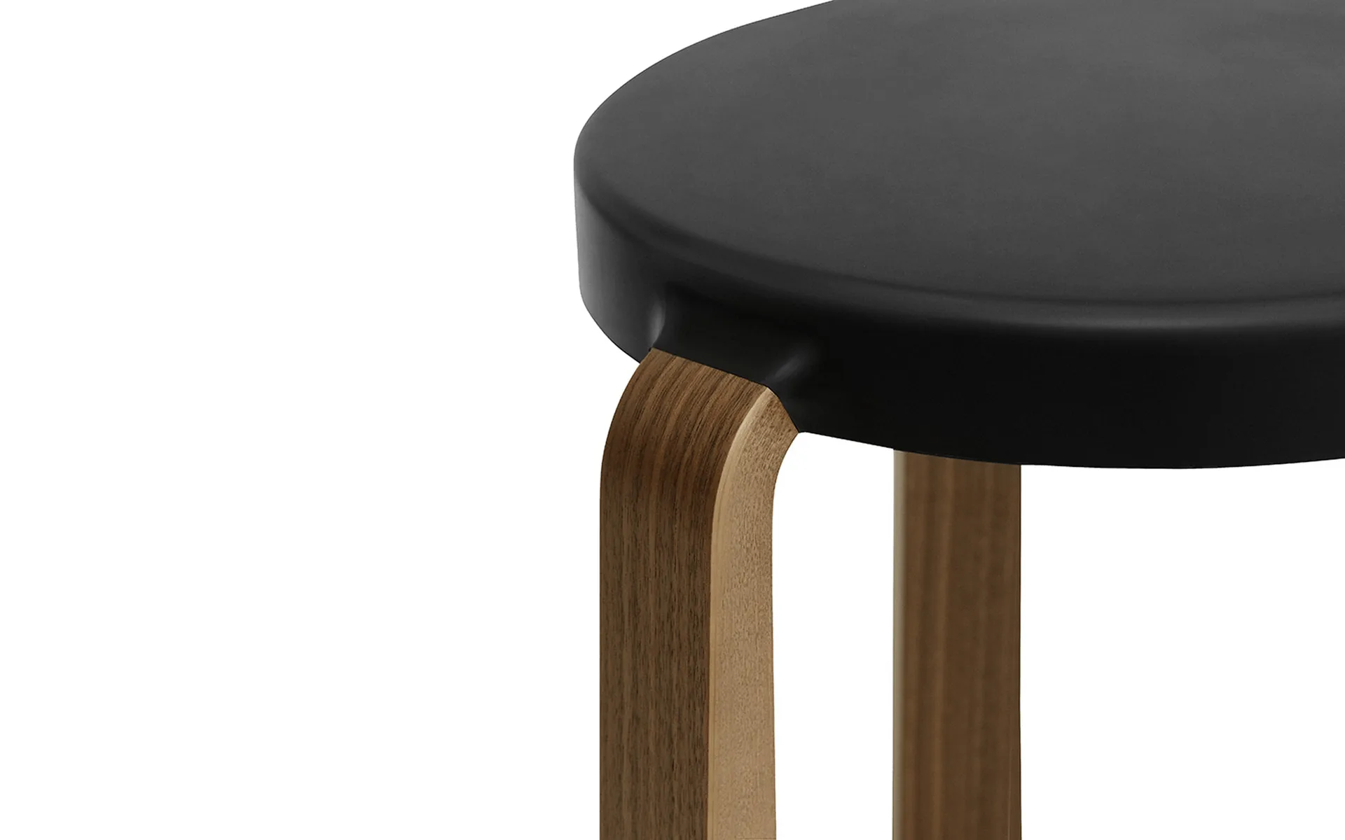 Tap Hocker, Black, Walnussholzbeine Normann Copenhagen