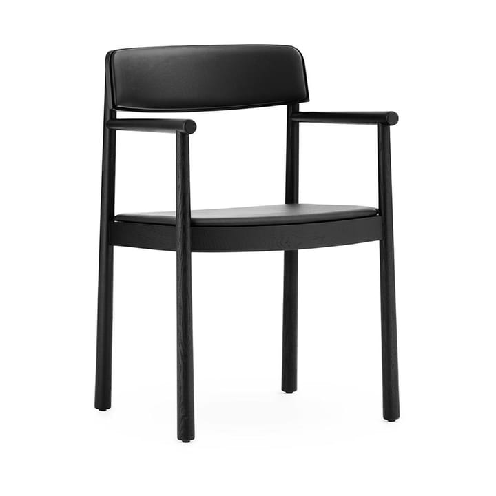 Timb Sessel mit Sitzkissen, Black/ Ultra Leather - Black Normann Copenhagen