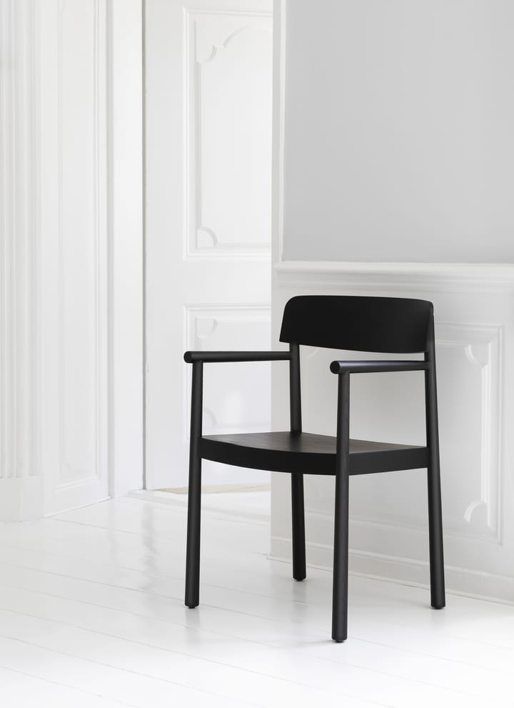 Timb Sessel mit Sitzkissen, Black/ Ultra Leather - Black Normann Copenhagen