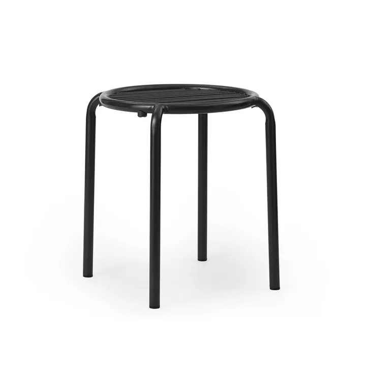 Vig runder Hocker - Schwarz, Ø41x46 cm - Normann Copenhagen