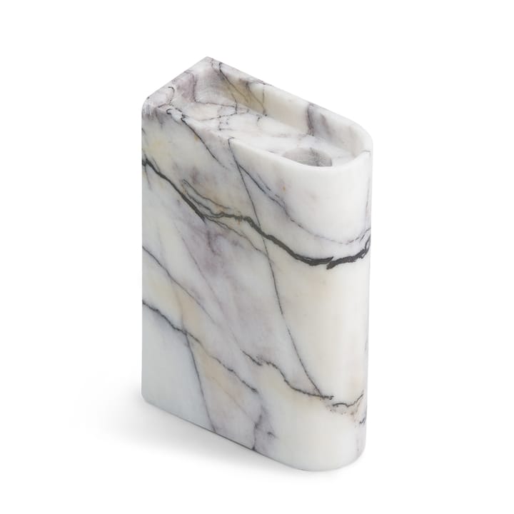 Monolith Kerzenhalter medium, Mixed white marble Northern