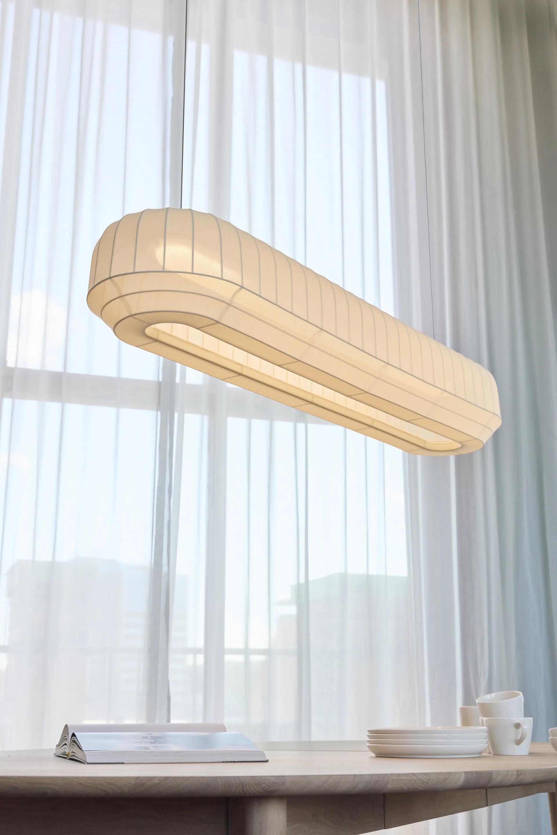 Tradition Pendelleuchte linear 120 cm, White Northern