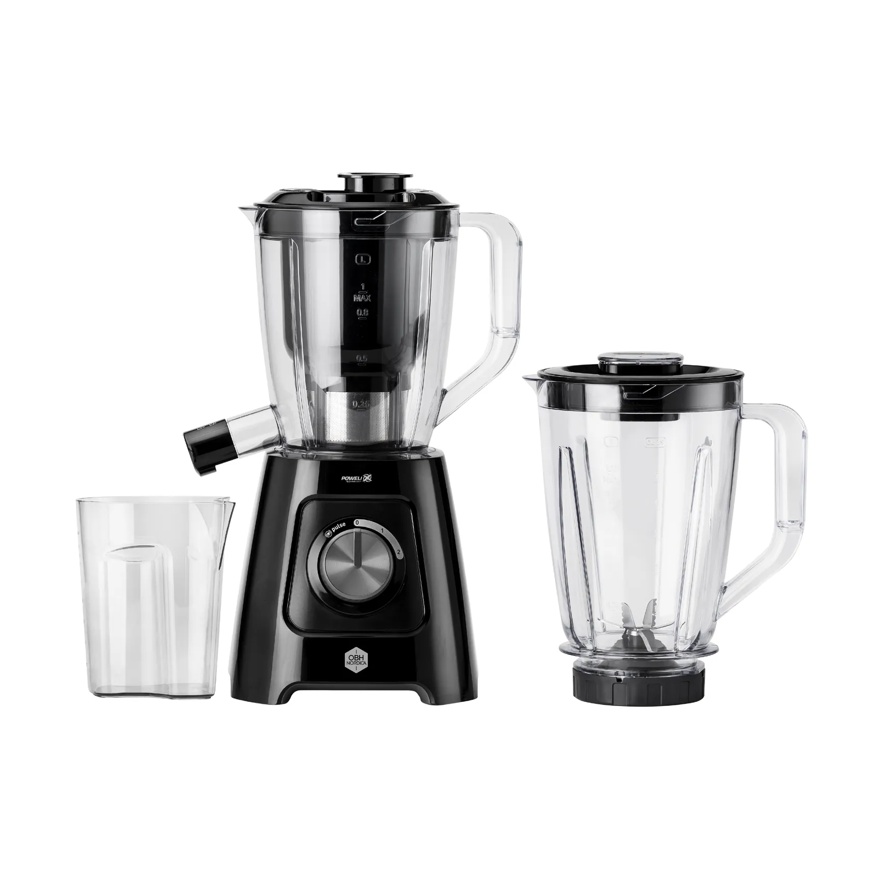 Blendforce LH42Q8S0 2-in-1 Blender & Entsafter, Schwarz OBH Nordica