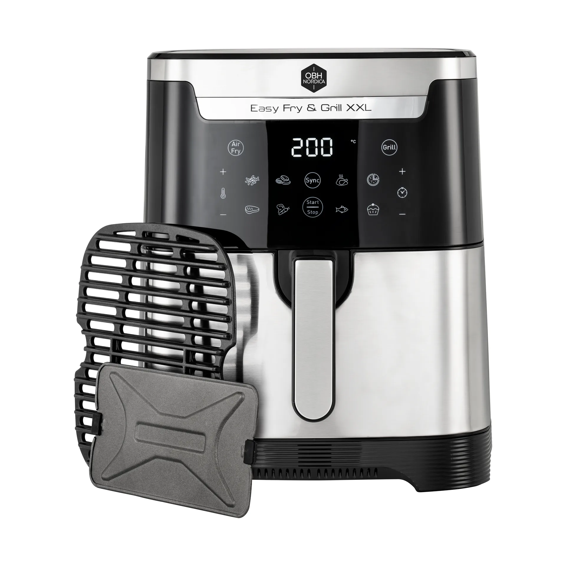 Easy Fry & Grill XXL 2-in-1 Airfryer, Edelstahl OBH Nordica