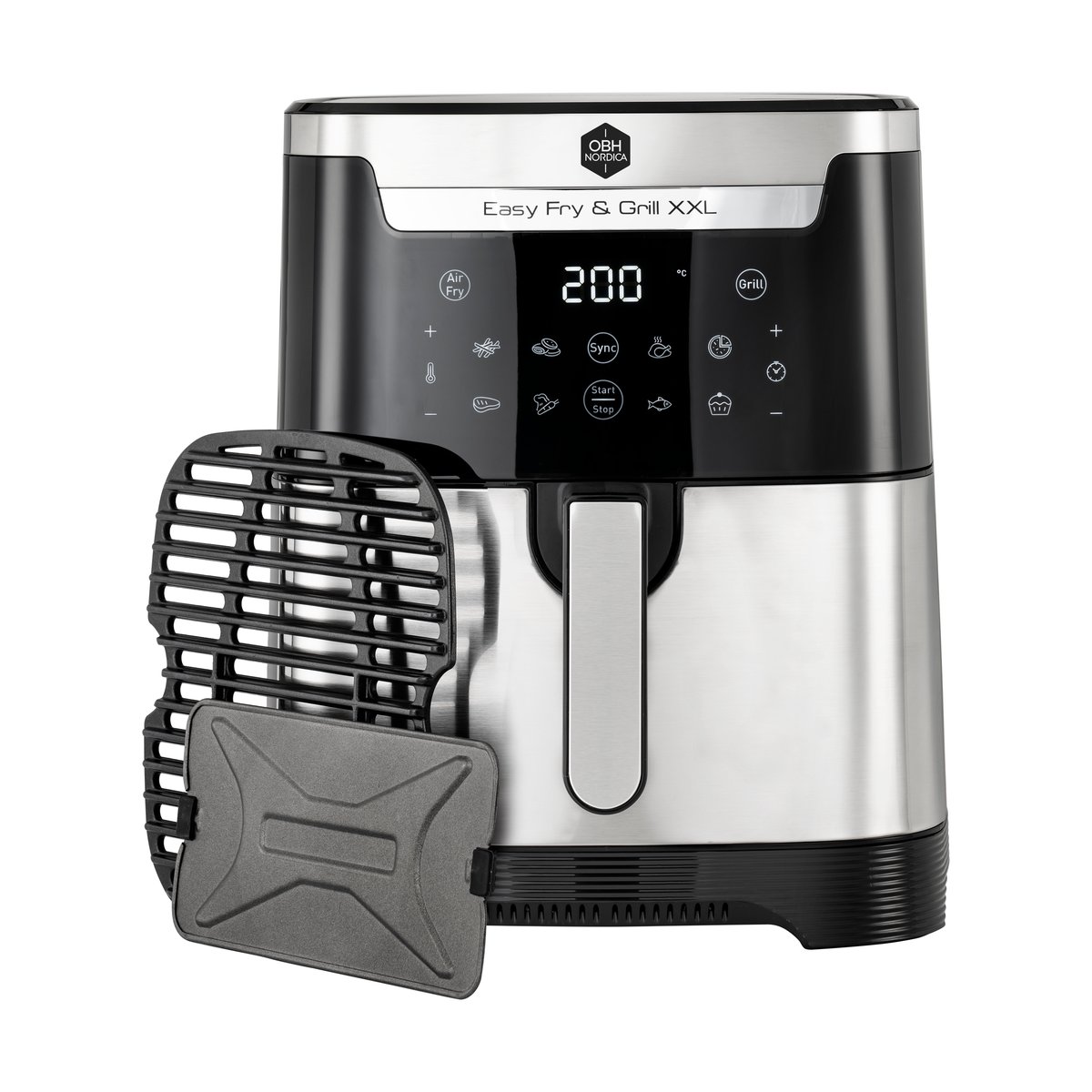 OBH Nordica Easy Fry & Grill XXL 2-in-1 Airfryer Edelstahl
