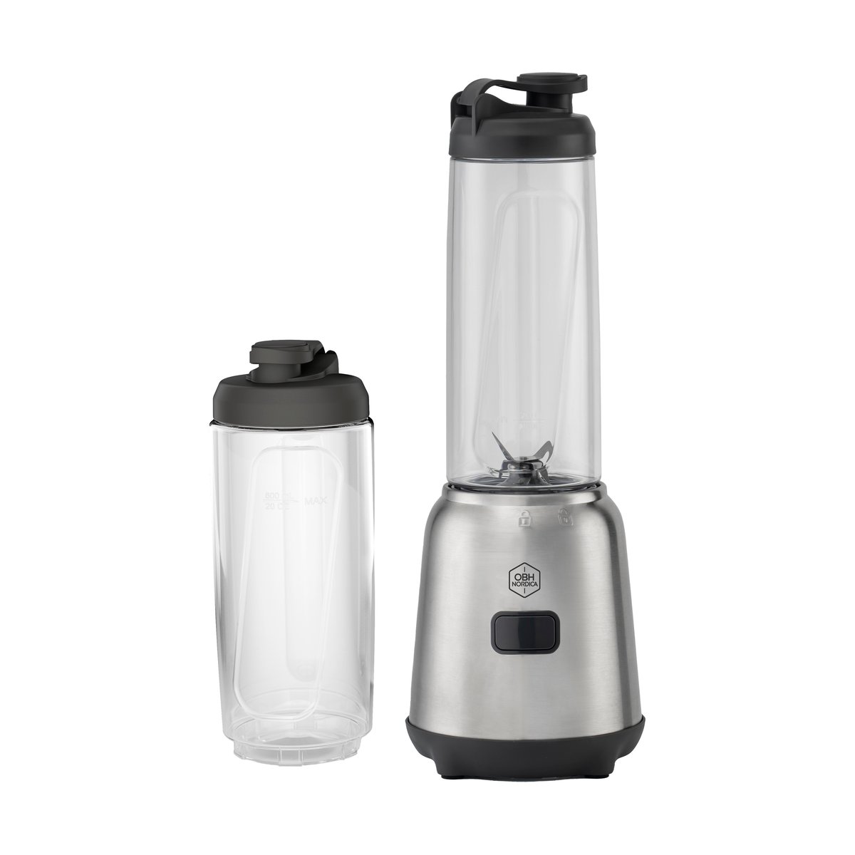 OBH Nordica Mix & Move LH15FDS0 Blender 2x0,6 L Edelstahl