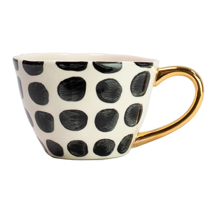 Vigdis Tasse - Schwarz-weiß-gold - Olsson & Jensen