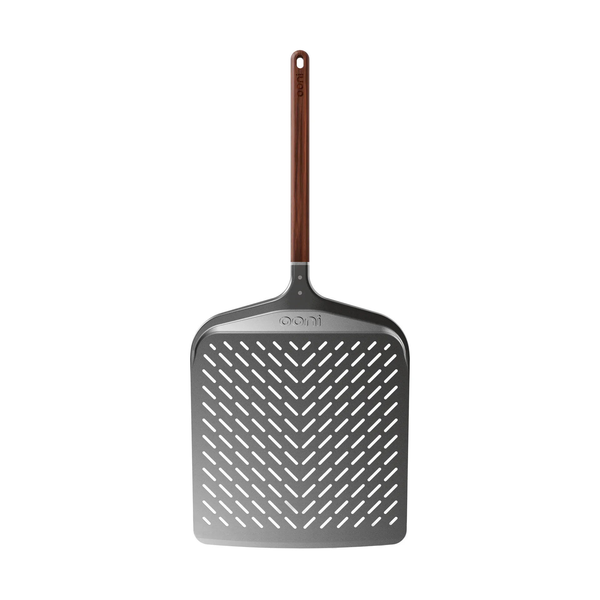 Ooni Signature perforierte Pizzaschaufel, Aluminium-Walnuss, 14 Ooni
