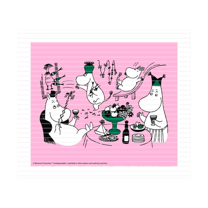 Moomin 80 Geschirrtuch 17x20 cm - Rosa - Opto Design
