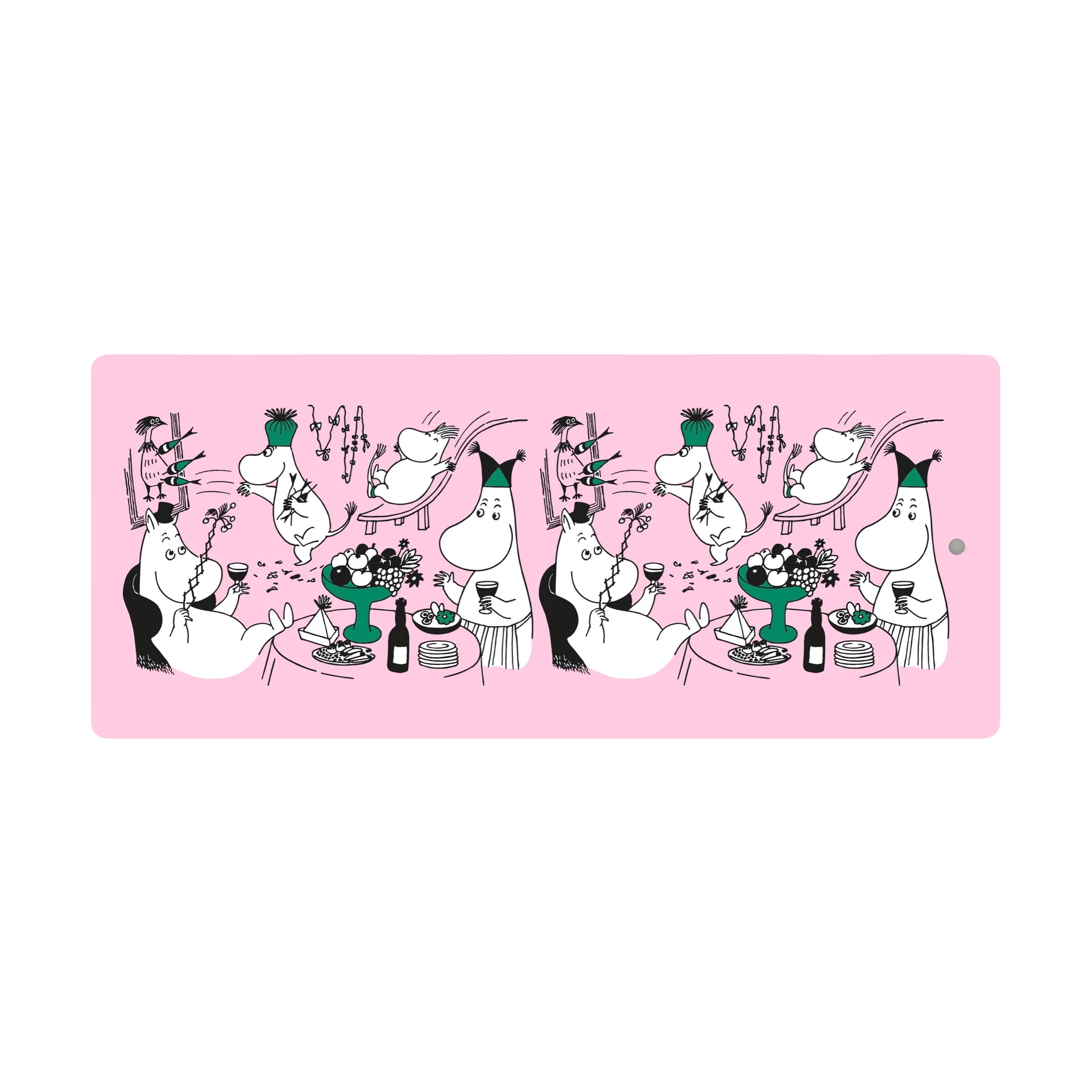 Moomin 80 Servierplatte 17x40 cm, Rosa Opto Design