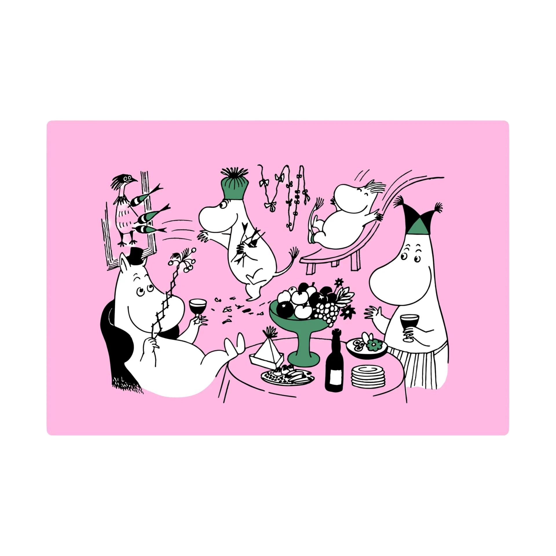 Moomin 80 Tischset 27,5x40 cm, Rosa Opto Design
