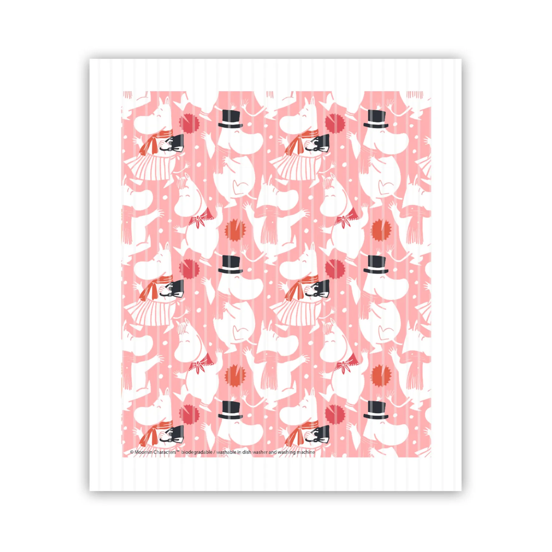 Moomin celebration Spültuch 17x14,5 cm, Weiß-Rosa Opto Design