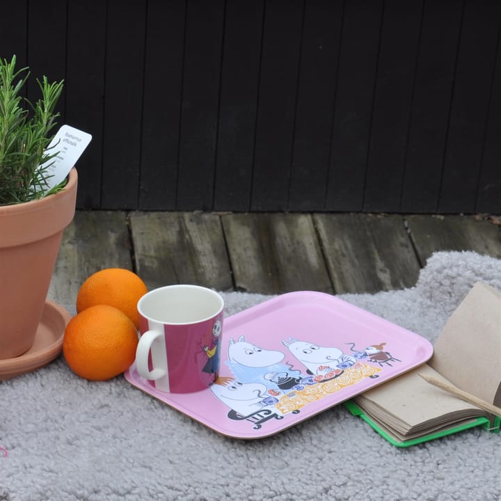 Moomin Teaparty Tablett, Rosa Opto Design