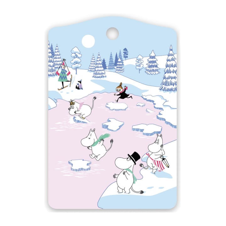 Mumin Schneidebrett Winter 2022 20 x 30cm - Blau-Weiß-Rosa - Opto Design