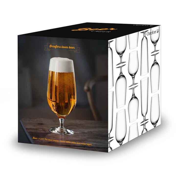 Beer Lager Bierglas 4er Pack, 60cl Orrefors