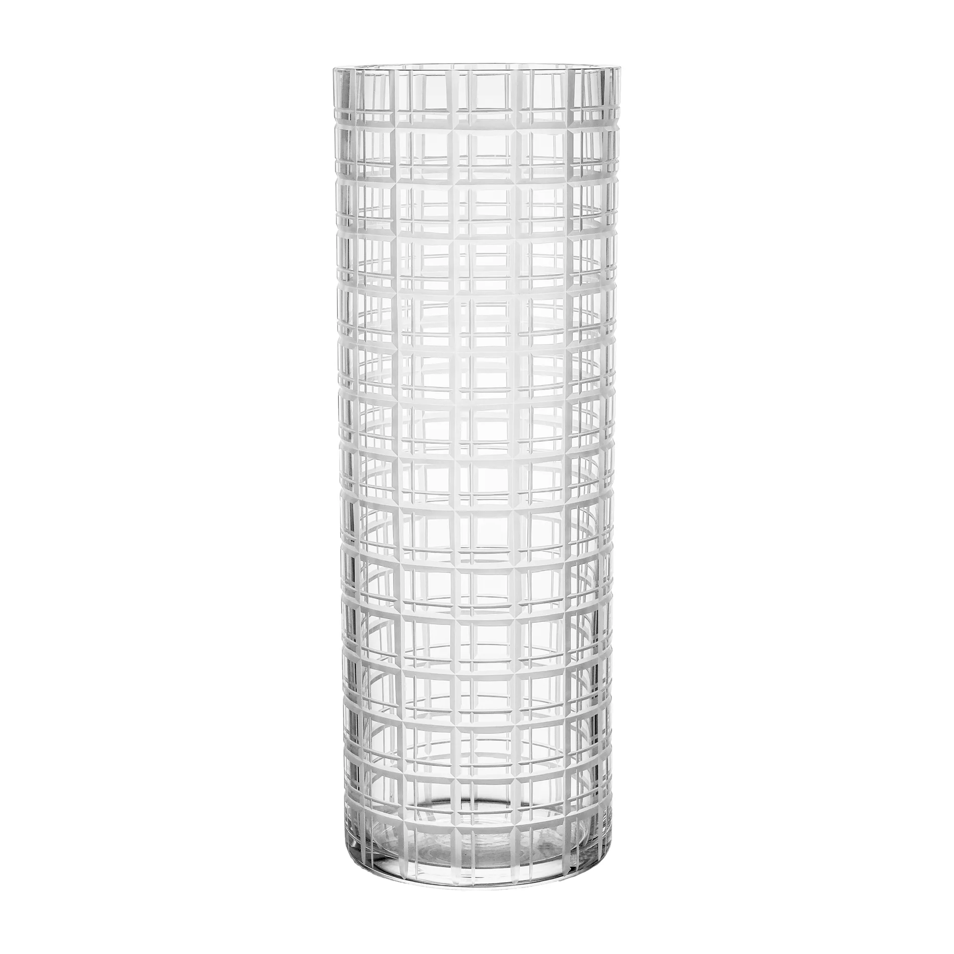 Cut in number Vase 33cm, Gittermuster Orrefors