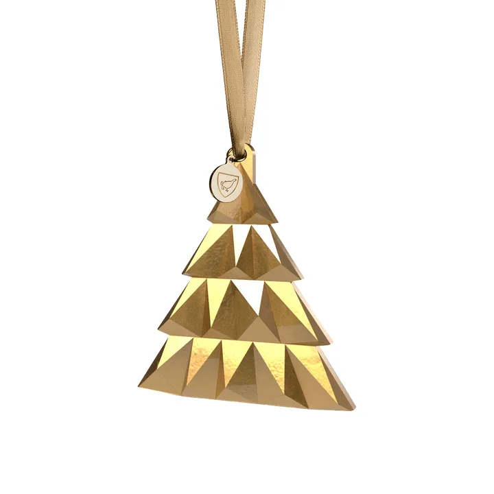 Jahresornament hoch - 21K Gold - Orrefors