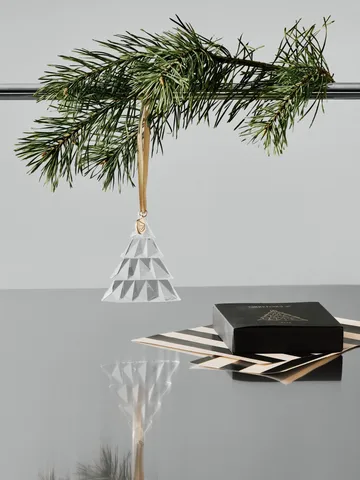 Jahresornament hoch - Transparent - Orrefors