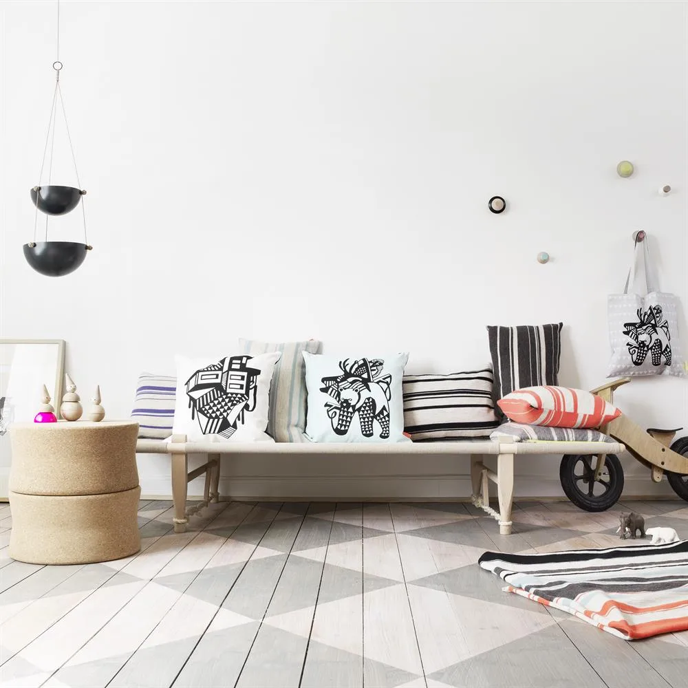 Pif Paf Puf Hängeschale dunkelgrau, 2 Körbe OYOY