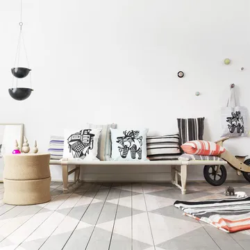 Pif Paf Puf Hängeschale dunkelgrau - 2 Körbe - OYOY