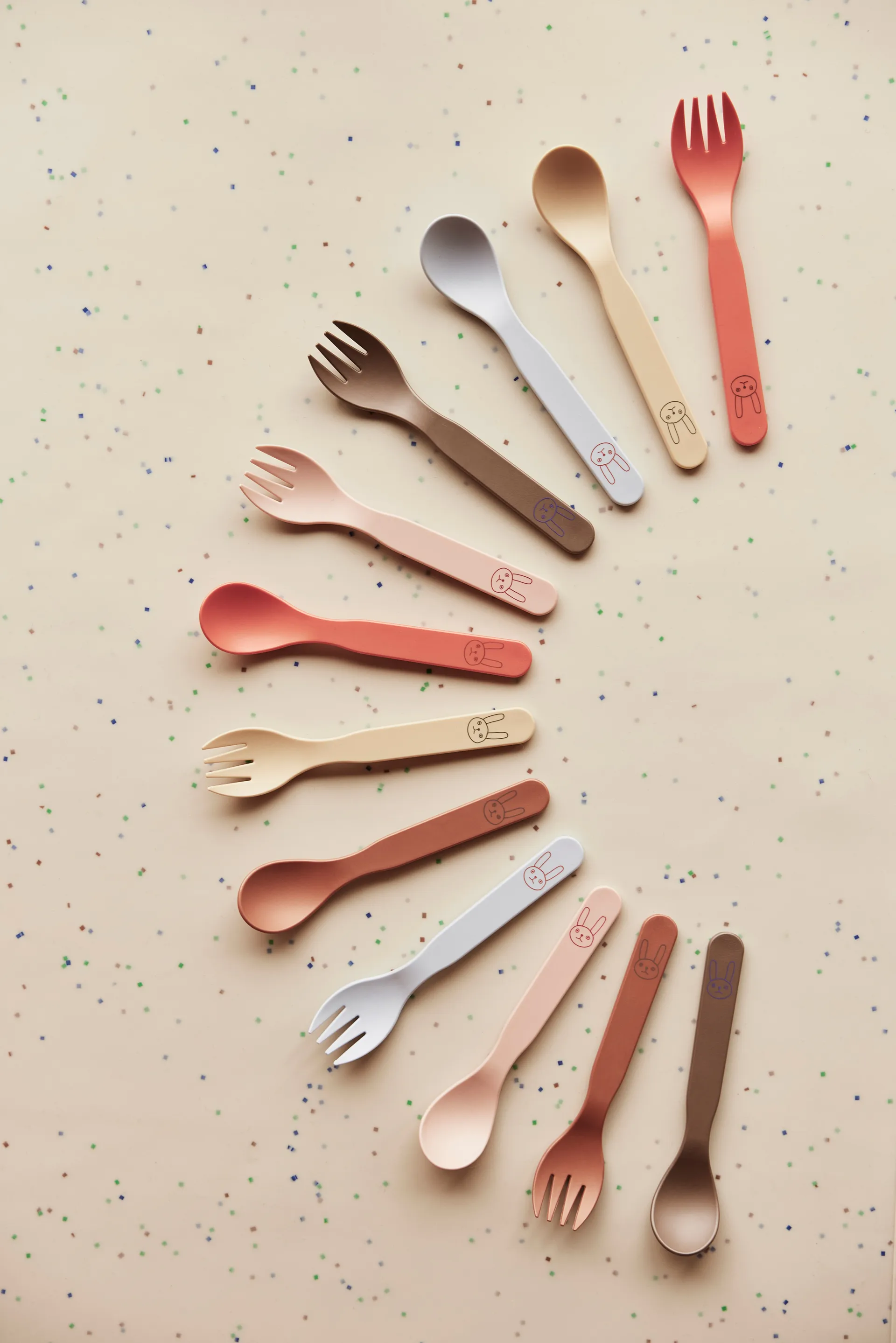 Pullo Kinderbesteckset, Apricot OYOY