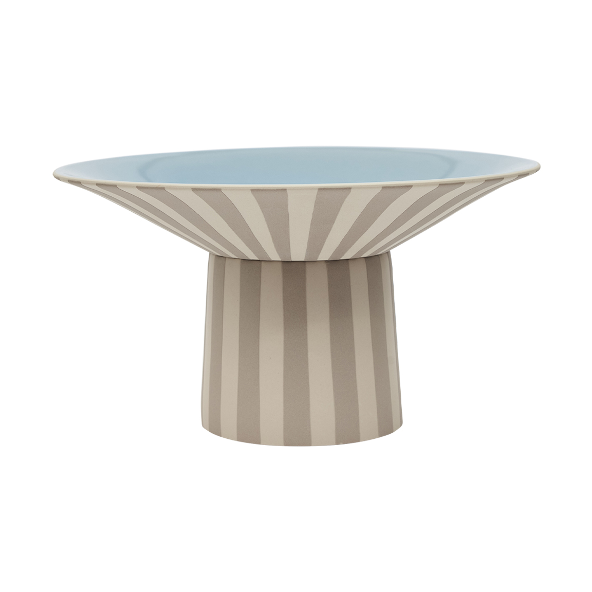 OYOY Toppu centerpiece hoch 17xØ30 cm Clay-Ice blue