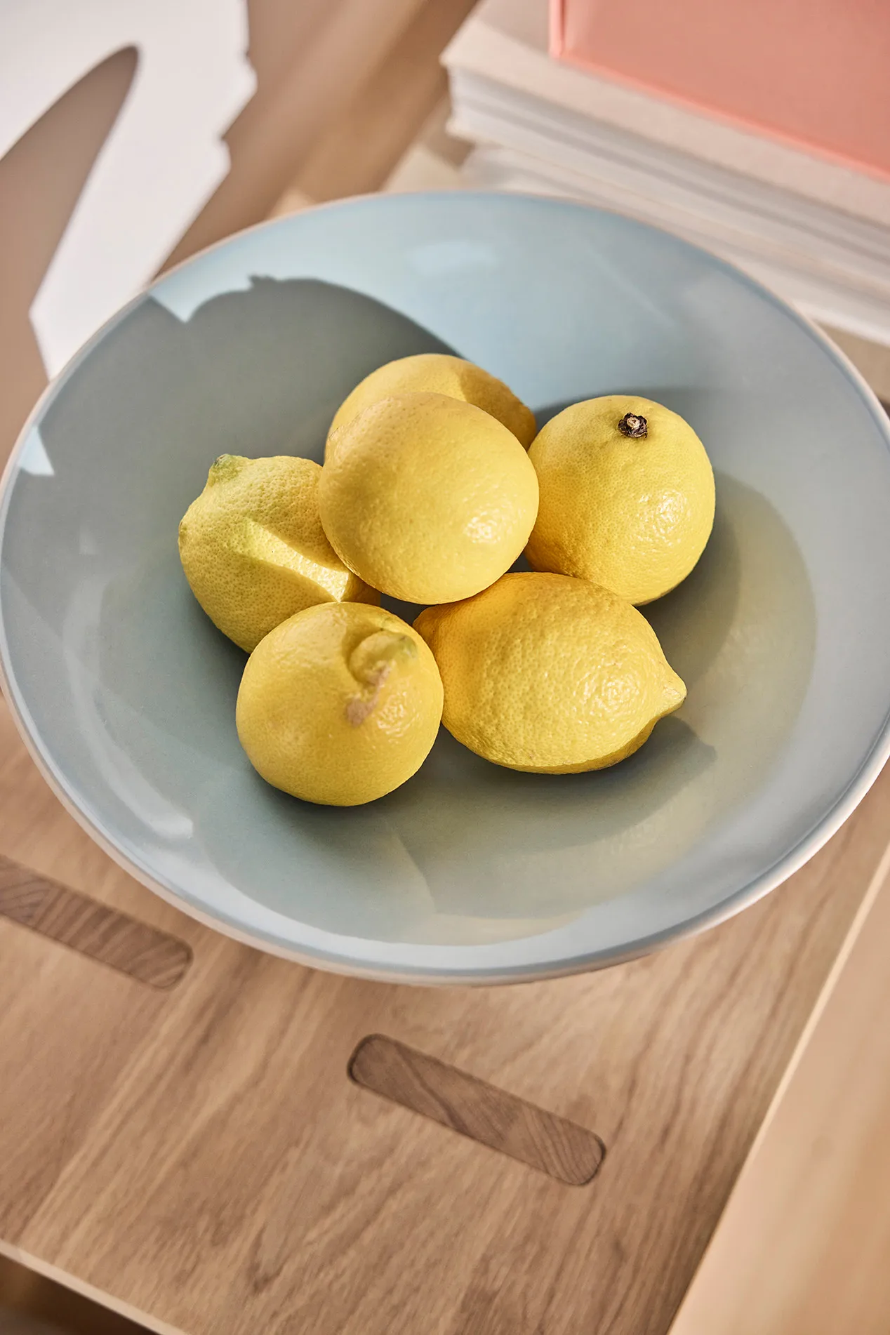 Toppu centerpiece hoch Ø30x17 cm, Clay-Ice blue OYOY