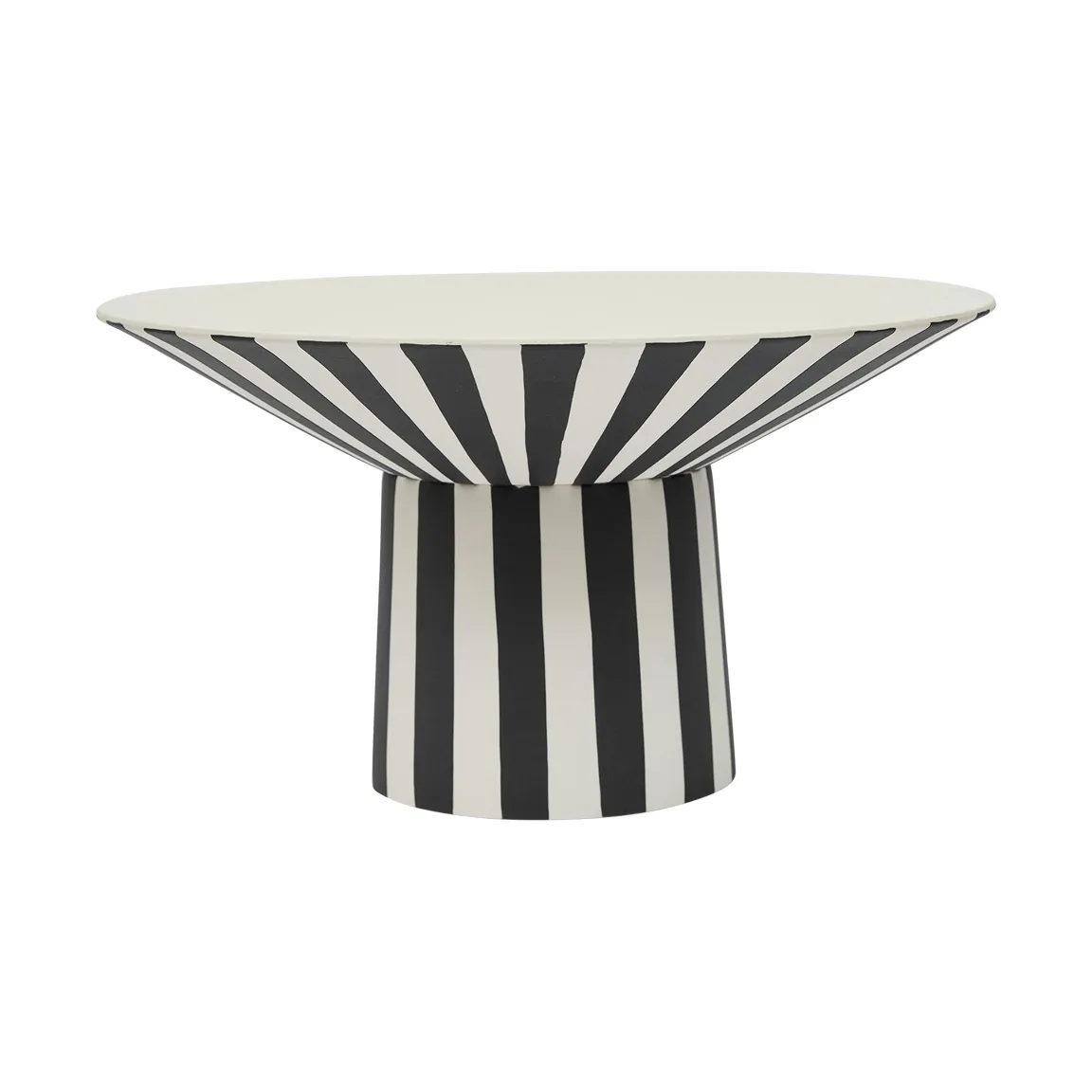 Toppu centerpiece hoch Ø30x17 cm, White-black OYOY