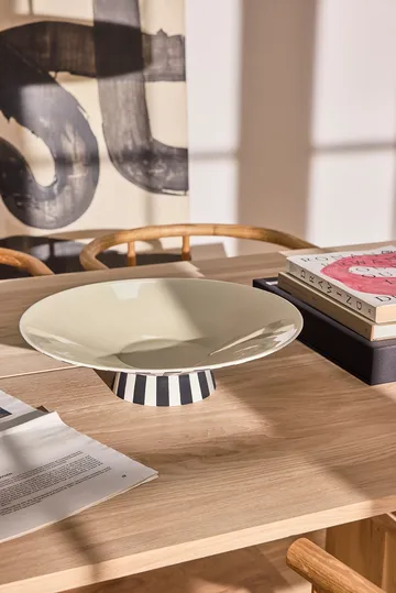 Toppu centerpiece niedrig Ø39x10,5 cm - Vanilla-black-white - OYOY