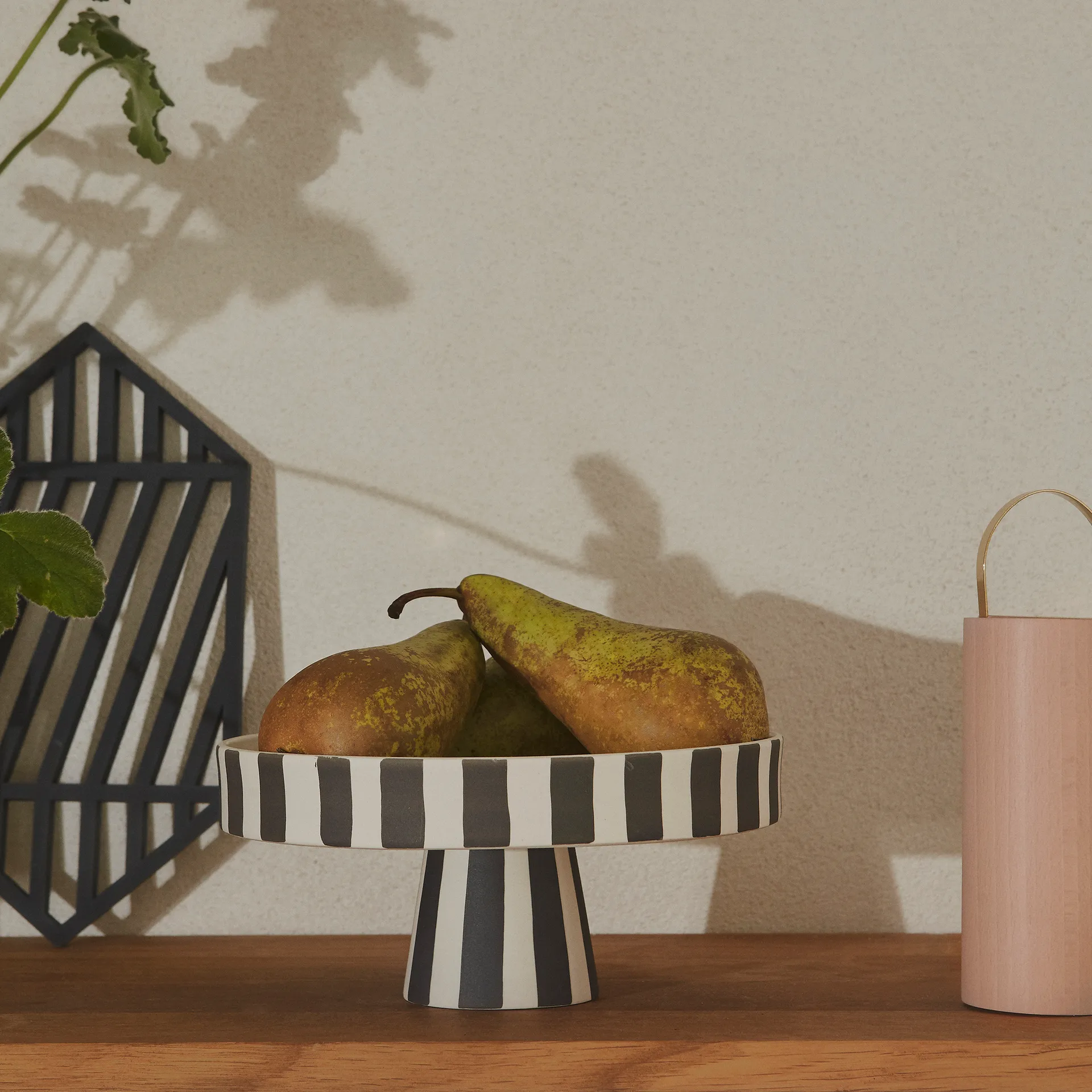 Toppu Servierteller Ø20cm, Schwarz-weiß OYOY