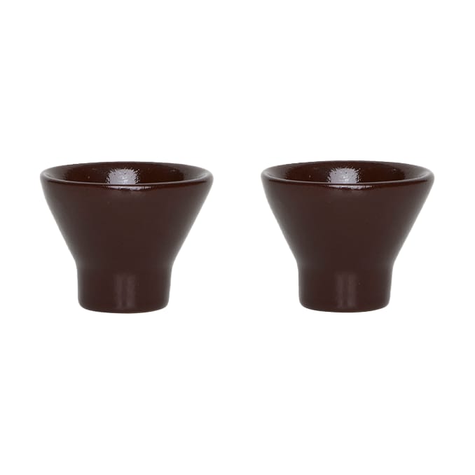 Yuka Eierbecher 2er-Pack, Dark Terracotta OYOY