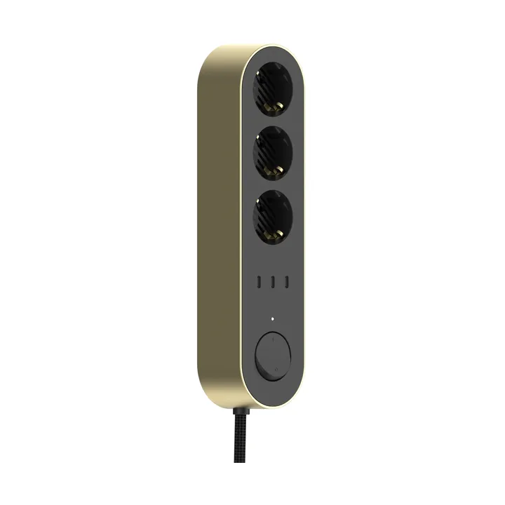 Edgar Power Bar Steckdosenleiste - Satin Brass - Palett3