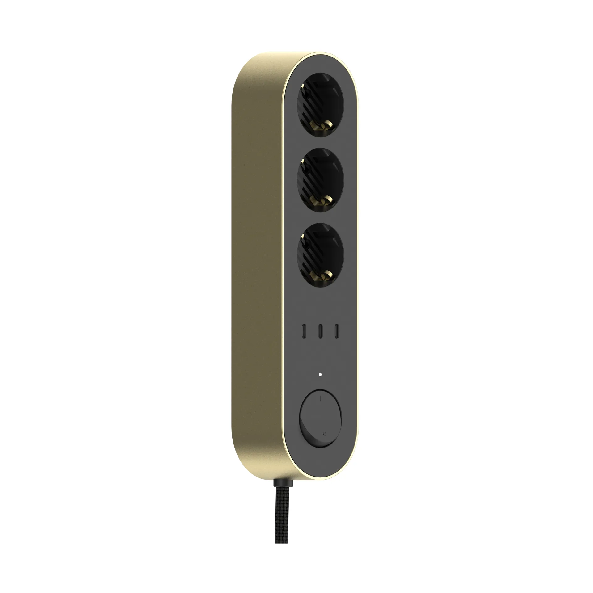 Edgar Power Bar Steckdosenleiste, Satin Brass Palette