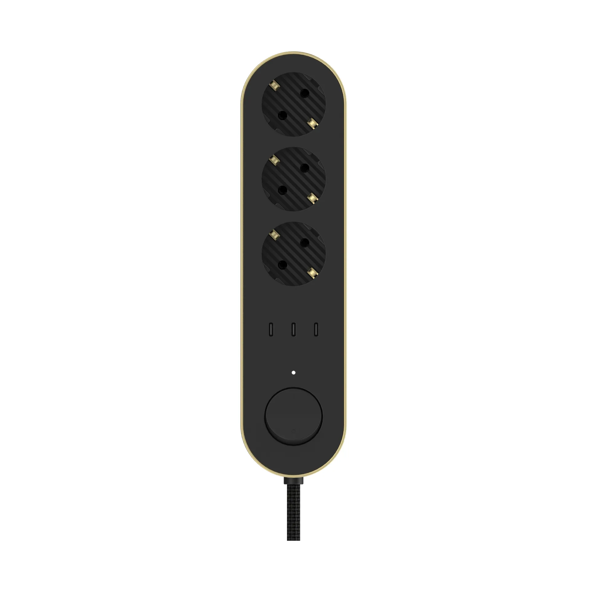 Edgar Power Bar Steckdosenleiste, Satin Brass Palette