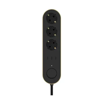 Edgar Power Bar Steckdosenleiste - Satin Brass - Palette